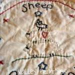 Hand Stitched Sheep Candle Mat