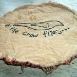 Primitive Candle Mat, Hand Stitched, Crow, As The..